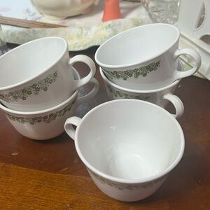 Vintage Corelle bundle of Crazy Daisy Spring Blossom small coffee cups (5)